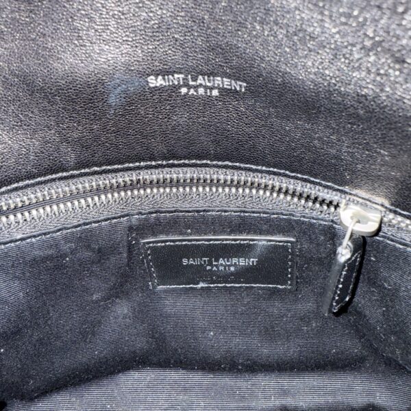 Saint Laurent Puffer Toy Bag In Quilted Lambskin Black and Silver Hardware