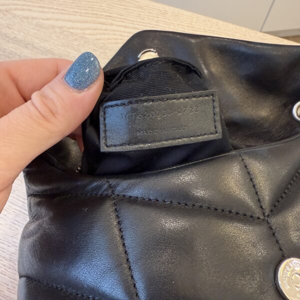 Saint Laurent Puffer Toy Bag In Quilted Lambskin Black and Silver Hardware
