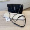 Saint Laurent Puffer Toy Bag In Quilted Lambskin Black and Silver Hardware