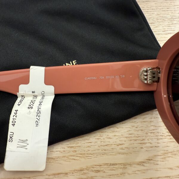 Celine Sunglasses Triomphe Oval Shiny Pink Smoke