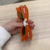 Pucci Geometric Sunglasses, 52mm Orange/Green Solid