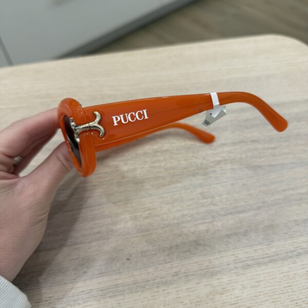 Pucci Geometric Sunglasses, 52mm Orange/Green Solid