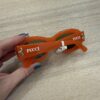 Pucci Geometric Sunglasses, 52mm Orange/Green Solid
