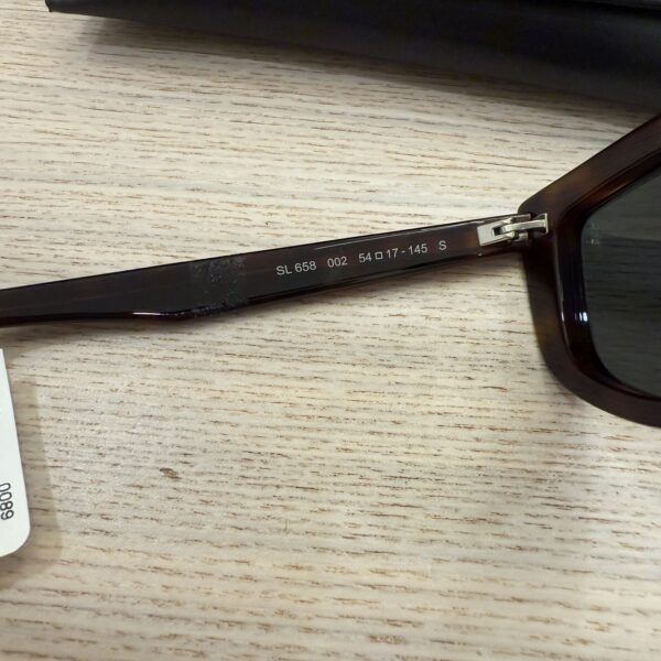 SAINT LAURENT Logo Acetate Cat-Eye Sunglasses SHINY MEDIUM HAVANA