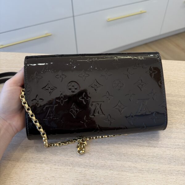 Louis Vuitton Vernis Mira MV Chain Wallet Amarante