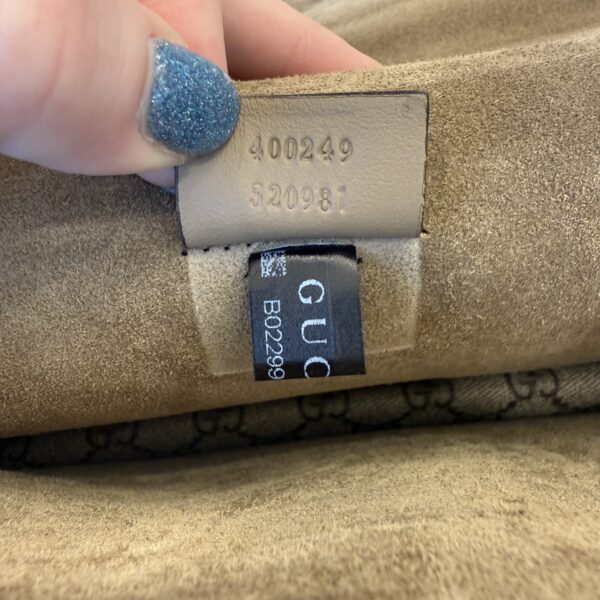 Gucci GG Supreme Monogram Small Dionysus Shoulder Bag Taupe