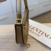 Valentino Mini Logo Signature Grainy Calfskin Hobo Bag Gold