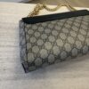 Gucci GG Supreme Monogram Calfskin Medium Padlock Shoulder Bag Beige Black Cuir