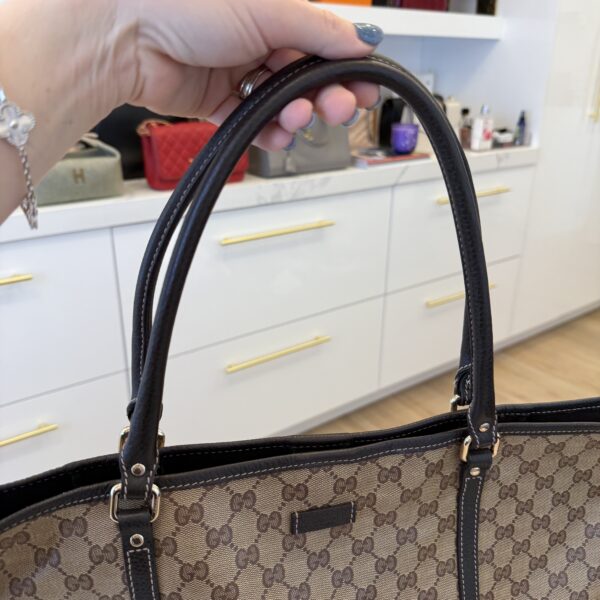 Gucci GG Plus Monogram Large Joy Tote Dark Brown