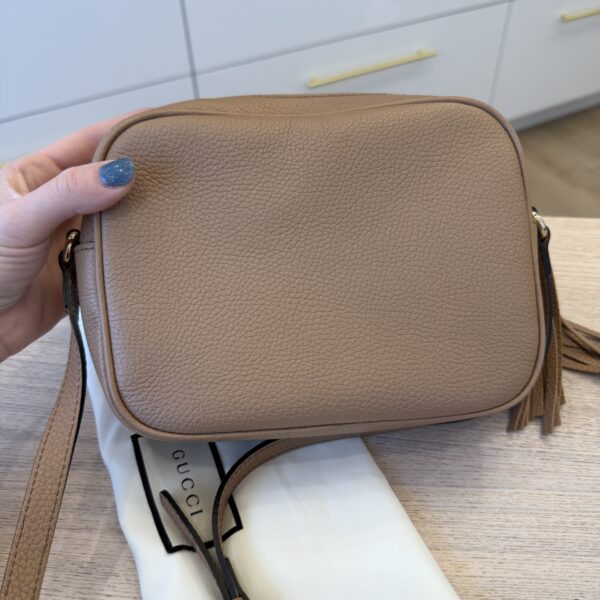 Gucci Calfskin Small Soho Disco Bag Beige