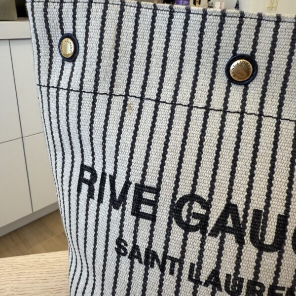 SAINT LAURENT YSL Rive Gauche Bucket Bag Canvas