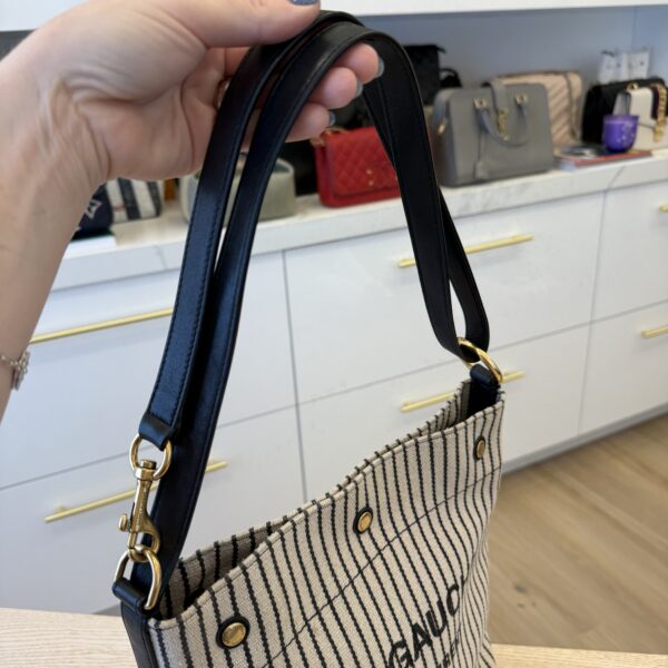 SAINT LAURENT YSL Rive Gauche Bucket Bag Canvas