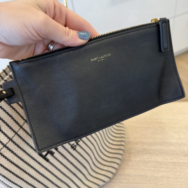 SAINT LAURENT YSL Rive Gauche Bucket Bag Canvas