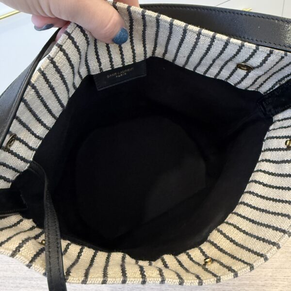 SAINT LAURENT YSL Rive Gauche Bucket Bag Canvas