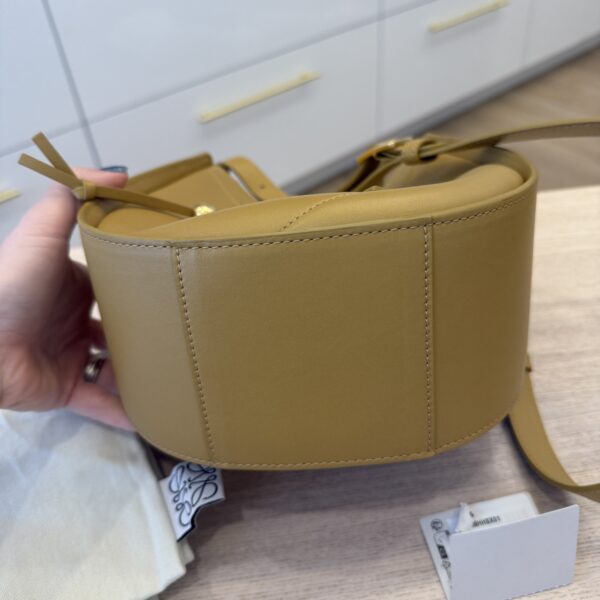 Loewe Hammock Slice Leather Hobo Bag Sahara