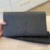 SAINT LAURENT YSL Belle de Jour Clutch Leather Large Black