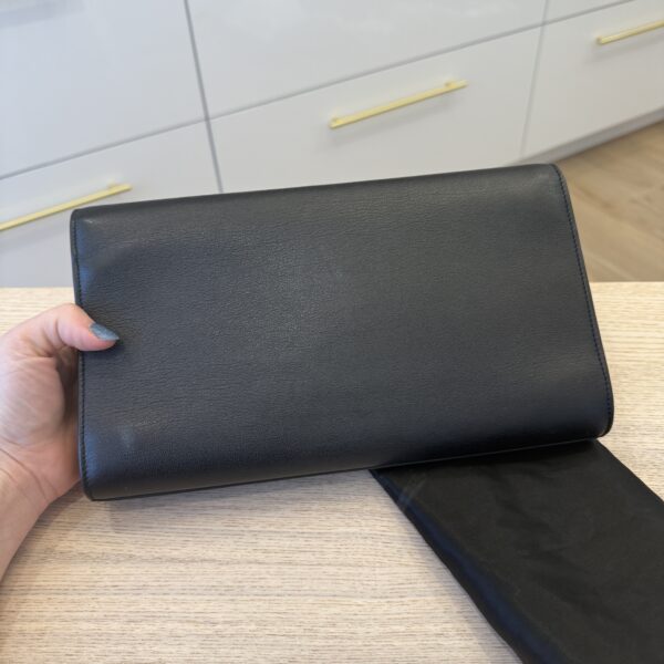 SAINT LAURENT YSL Belle de Jour Clutch Leather Large Black