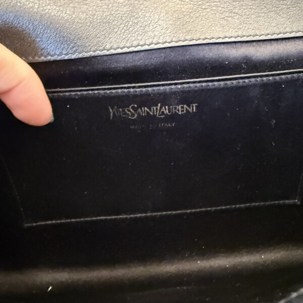 SAINT LAURENT YSL Belle de Jour Clutch Leather Large Black
