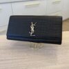 SAINT LAURENT YSL Belle de Jour Clutch Leather Croc Embossed Large Black