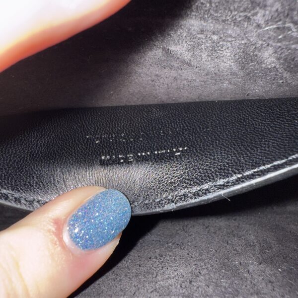 SAINT LAURENT YSL Belle de Jour Clutch Leather Croc Embossed Large Black