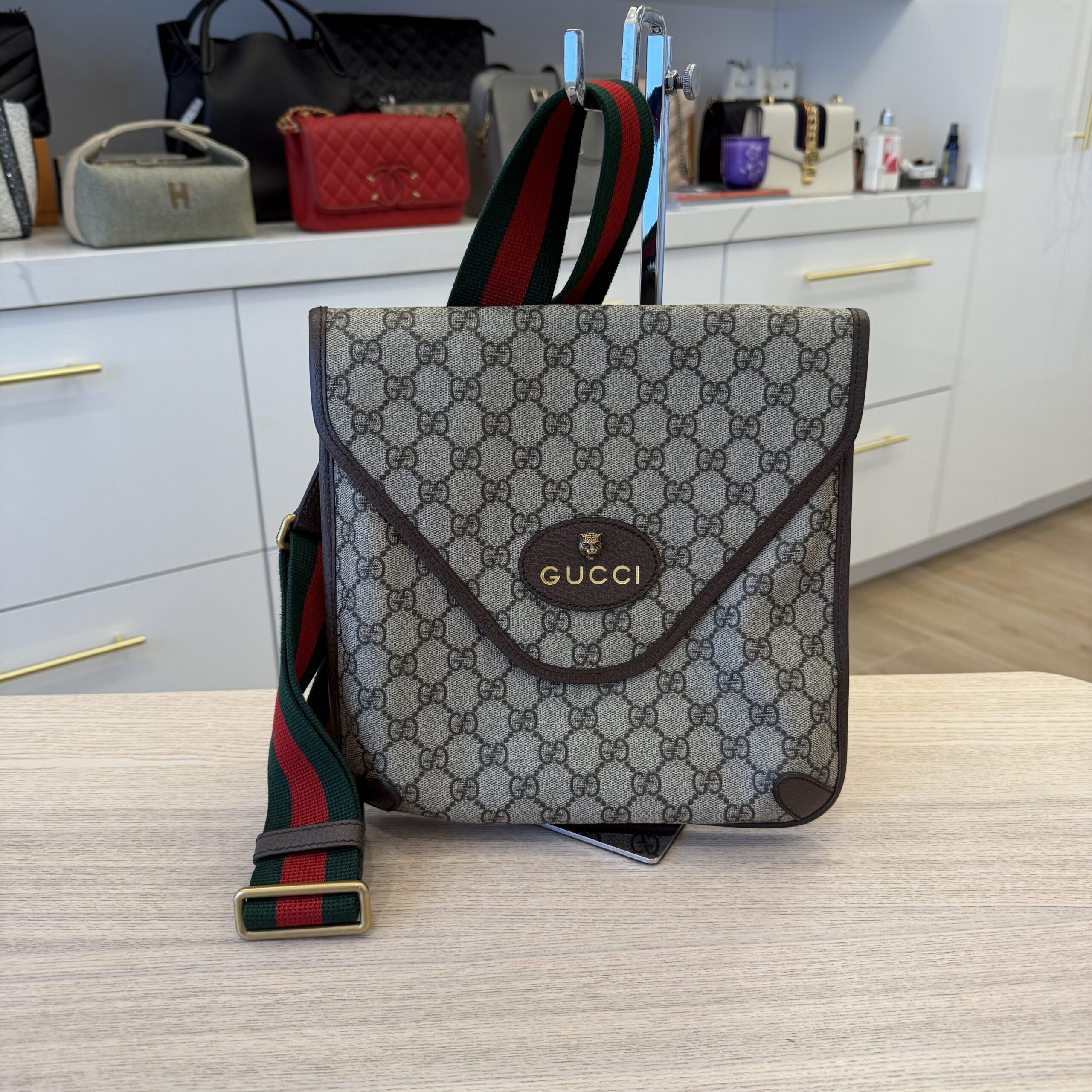 Gucci Neo Vintage Envelope Messenger GG Coated Canvas Medium