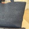 Saint Laurent Raffia Logo Tote Naturel