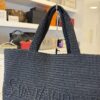 Saint Laurent Raffia Logo Tote Naturel