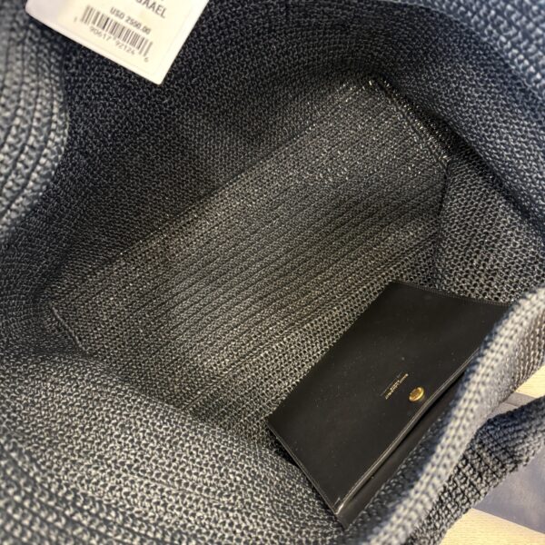 Saint Laurent Raffia Logo Tote Naturel