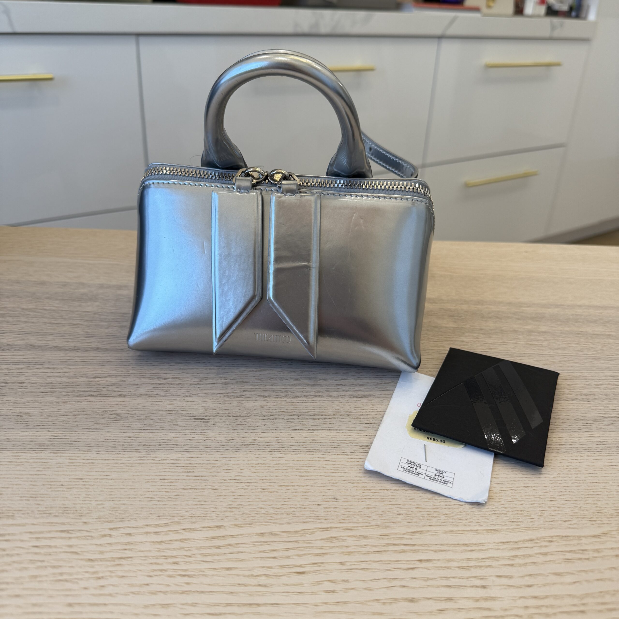 The Attico ''FRIDAY'' Silver Mini Bag