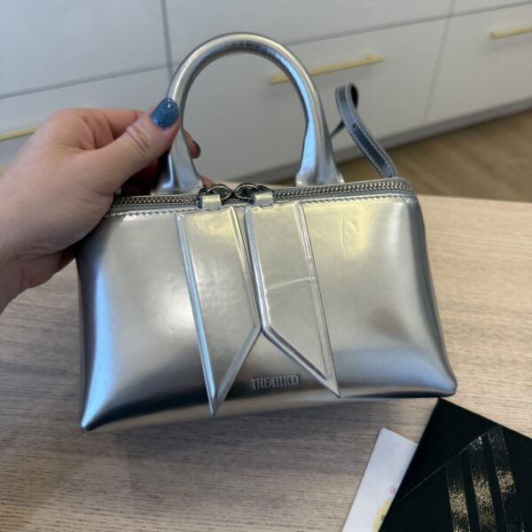 The Attico ''FRIDAY'' Silver Mini Bag