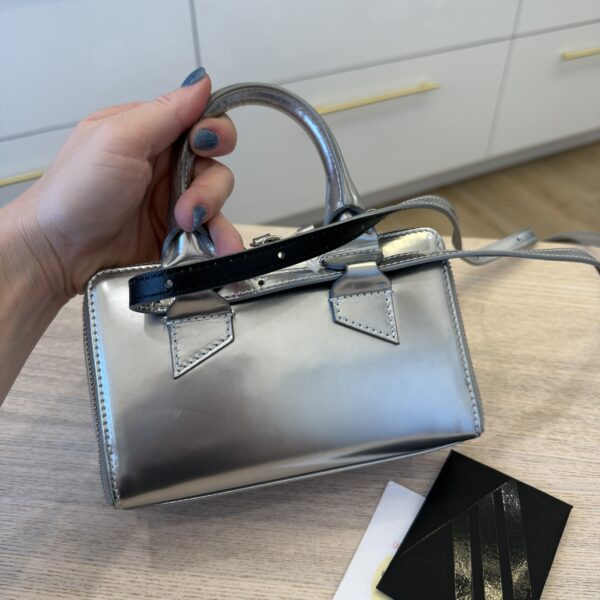 The Attico ''FRIDAY'' Silver Mini Bag