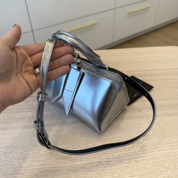 The Attico ''FRIDAY'' Silver Mini Bag