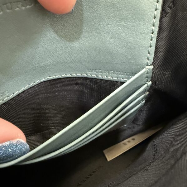 Burberry Haymarket Check Derby Peyton Crossbody Clutch Bag Eucalyptus Green