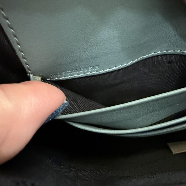 Burberry Haymarket Check Derby Peyton Crossbody Clutch Bag Eucalyptus Green