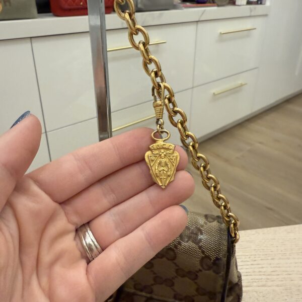 Gucci Beige GG Crystal Coated Canvas Babouska Heart Clutch Bag