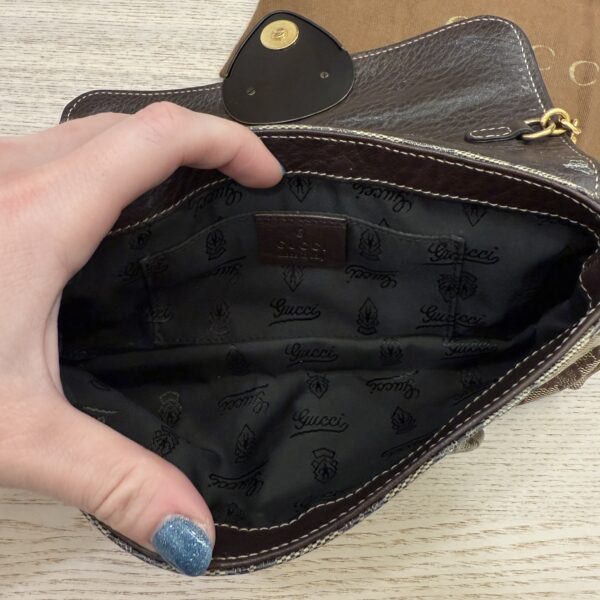 Gucci Beige GG Crystal Coated Canvas Babouska Heart Clutch Bag