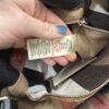 Burberry Maidstone Tote Leather and House Check Canvas Small Black