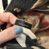 Burberry Maidstone Tote Leather and House Check Canvas Small Black