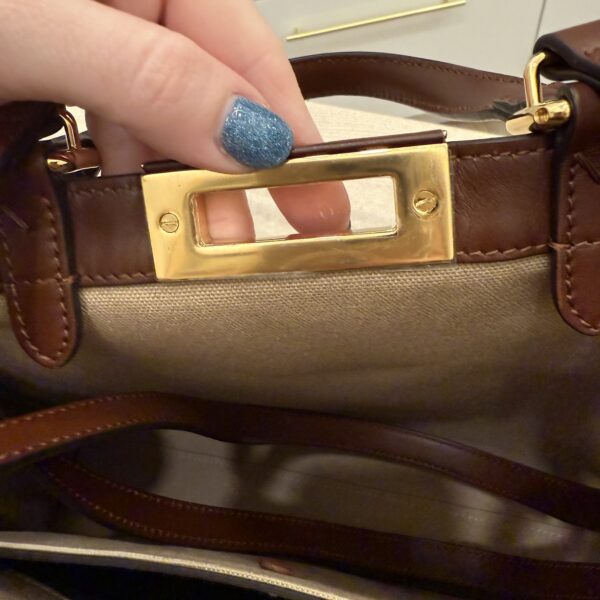 Fendi Wool Vitello King Seta FF 1974 Medium Peekaboo X-Tote Beige Cammello Sand