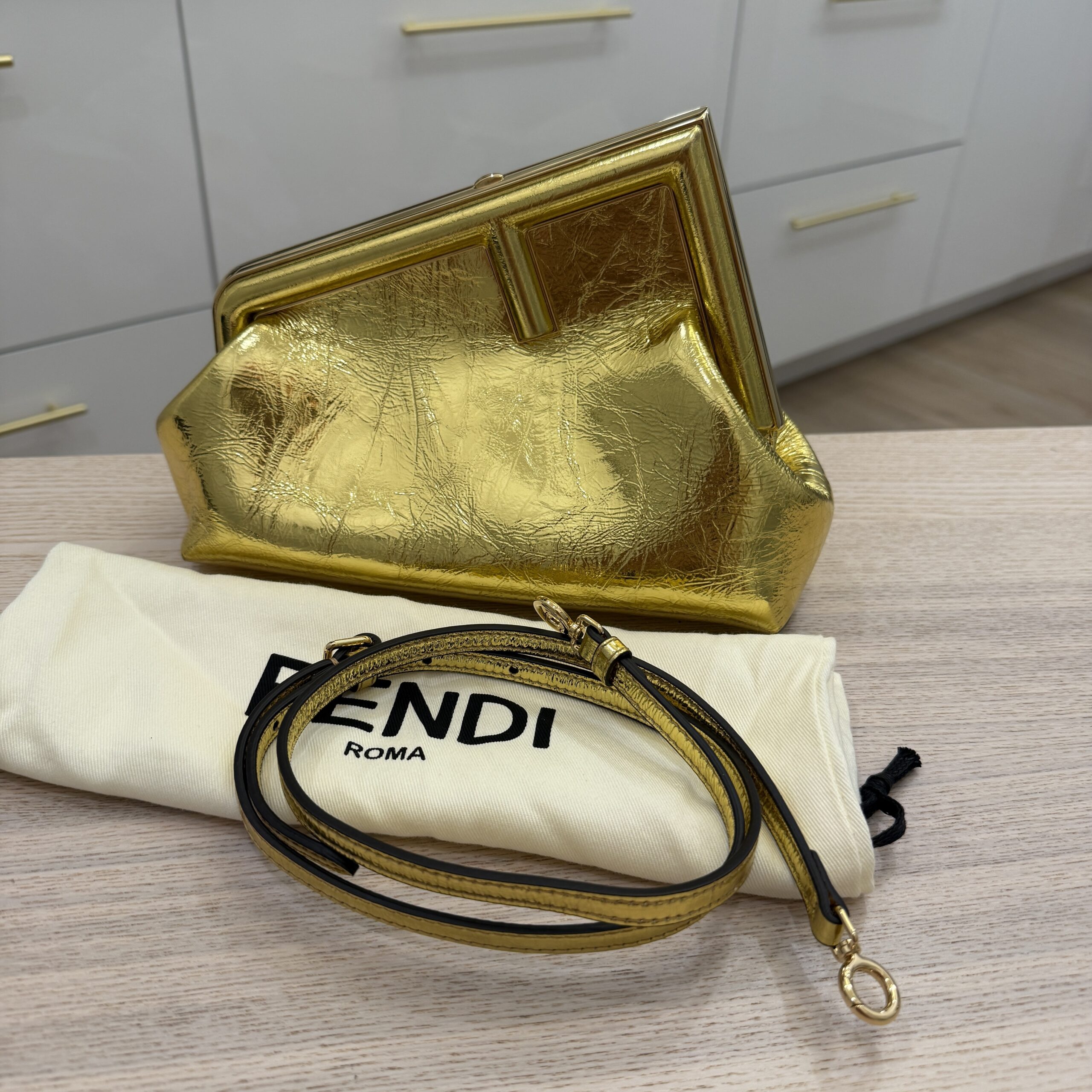 Fendi Rock Millenium Small Fendi First Gold