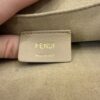Fendi Vitello Liberty Bi-Color FF 1974 Embossed Kan U Shoulder Bag Black Maya