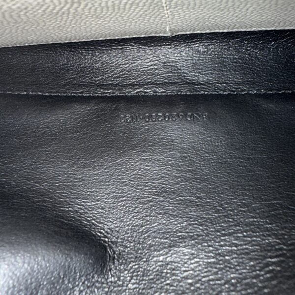 Saint Laurent Grain De Poudre Mixed Matelasse Triquilt Monogram Chain Wallet Cream Soft GHW