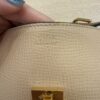 Chloe Grained Calfskin Lambskin Mini Bi-Color Drew Shoulder Bag Powder Beige Caramel