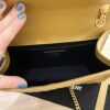 Saint Laurent Envelope Medium in Quilted Grain De Poudre Golden Olive Gold Hardware