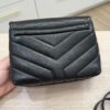 Saint Laurent (YSL) Calfskin Y Quilted Monogram Toy Loulou Satchel Black and Gold hardware