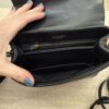 Saint Laurent (YSL) Calfskin Y Quilted Monogram Toy Loulou Satchel Black and Gold hardware