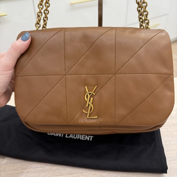 Saint Laurent Jamie 4.3 Medium YSL Crossbody Bag in Calfskin Caramel