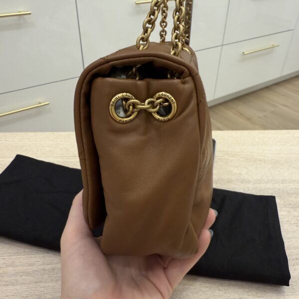 Saint Laurent Jamie 4.3 Medium YSL Crossbody Bag in Calfskin Caramel