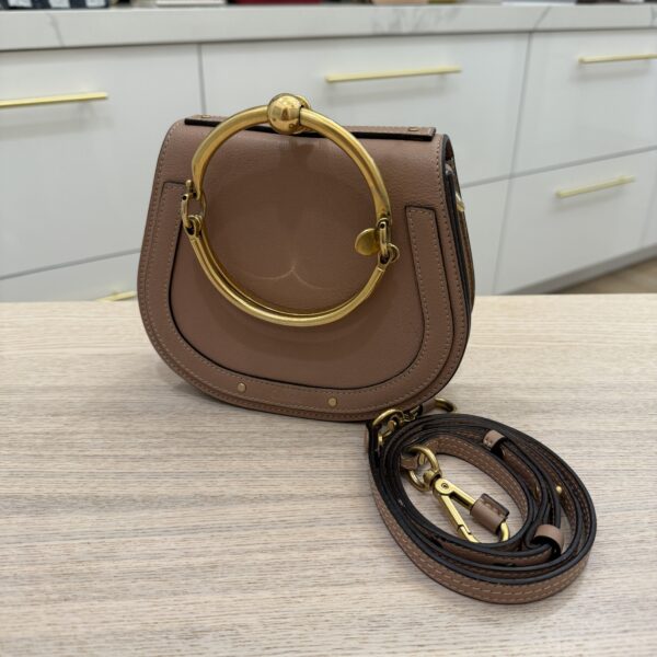 Chloe Calfskin Suede Small Nile Bracelet Bag