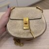Chloe Grained Lambskin Mini Drew Shoulder Bag Light Gold